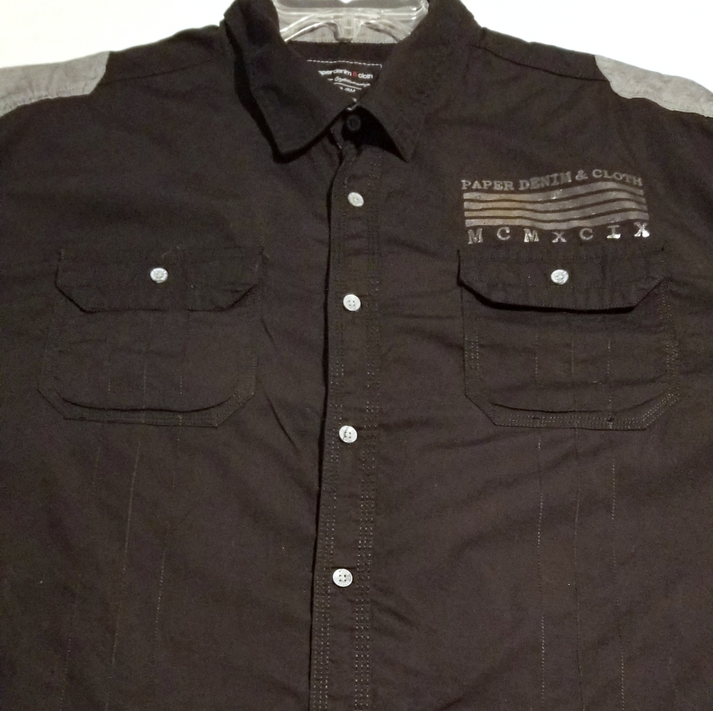 Paper Denim and Cloth Button Down Short Sleeve Shirt 2X